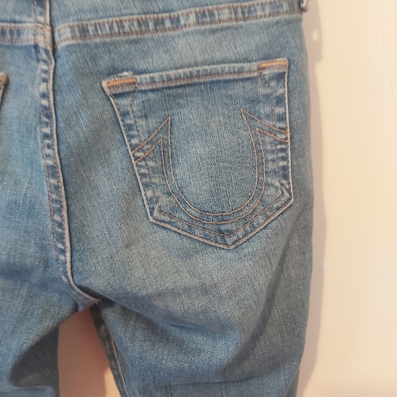 TRUE RELIGION | Women's Halle Mid Rise Super Skinny Jeans Gypset Blue Size 23 - Picture 13 of 14